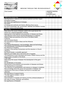 Medicine Revsion guide with activities