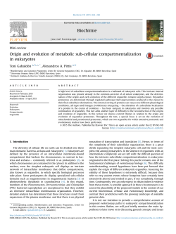Origin and evolution of metabolic sub-cellular - e