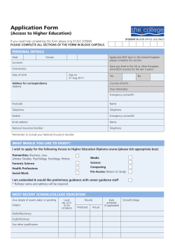 Application Form - Bournemouth and Poole College