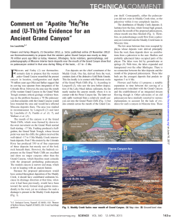 Apatite He/ He and (U-Th)/He Evidence for an Ancient Grand Canyon