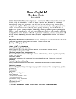 Honors English 1-2