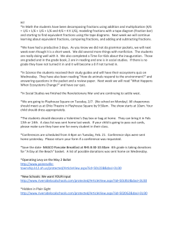 Hi! *In Math the students have been decomposing fractions using