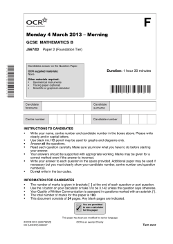 Unit J567/02 - Paper 2 - Foundation tier