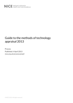 Guide to the methods of technology appraisal 2013