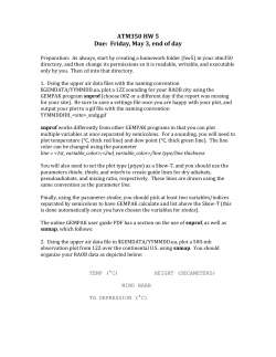 ATM350 HW 5 Due: Friday, May 3, end of day