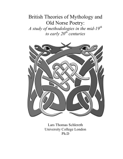 British Theories of Mythology and Old Norse Poetry