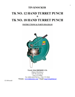 TK NO 12 18 TURRET PUNCH