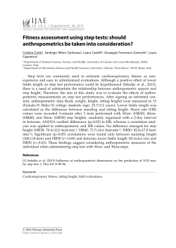 Fitness assessment using step tests: should