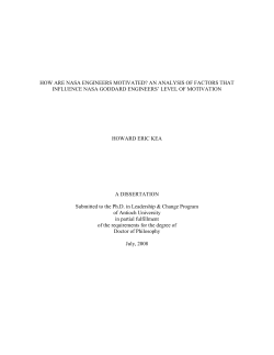 how are nasa engineers motivated? an analysis of factors that