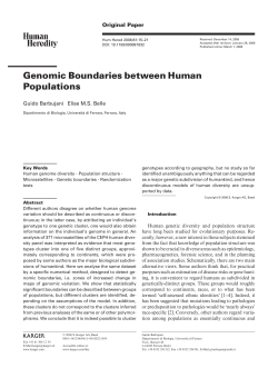 Genomic Boundaries between Human Populations