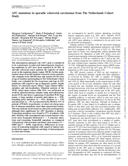 APC mutations in sporadic colorectal carcinomas from