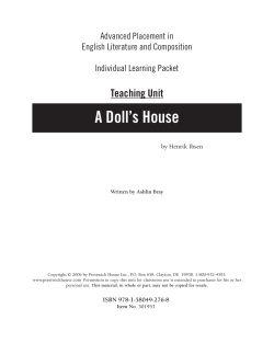 A Doll`s House - Advanced Placement Teaching Unit Sample PDF