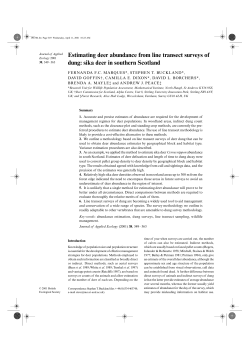 Estimating deer abundance from line transect surveys of dung: sika