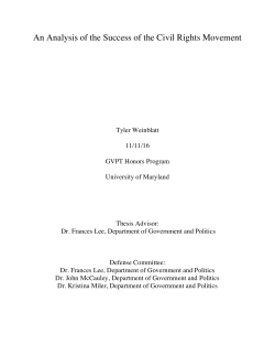 An Analysis of the Success of the Civil Rights Movement