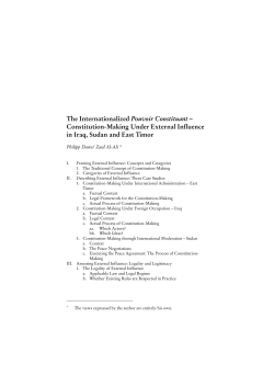 The Internationalized Pouvoir Constituant &ndash; Constitution