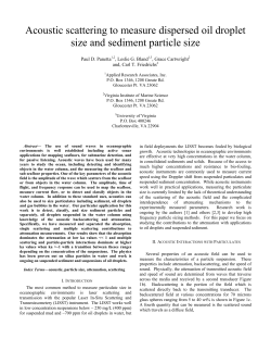 Acoustic scattering to measure dispersed oil droplet size and