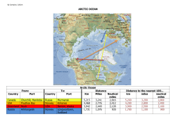 ARCTIC OCEAN Arctic Ocean From: To: Distance Distance to the