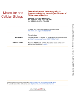 Chromosomal Breaks Suppressed during Homologous Repair of