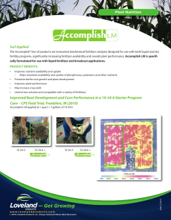 Improved Root Development and Corn Performance in a 10