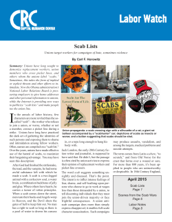 Scab Lists - Capital Research Center