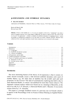 Beta-expansions and symbolic dynamics