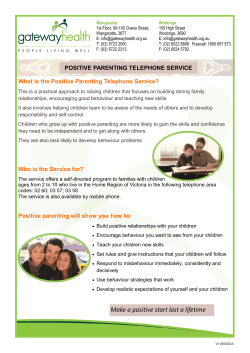 Positive Parenting Telephone Service