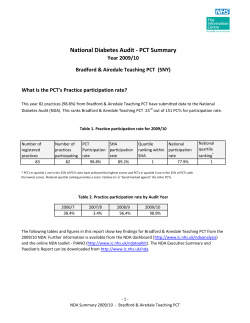 PCT LHB profiles - Bradford and Airedale Teaching PCT []
