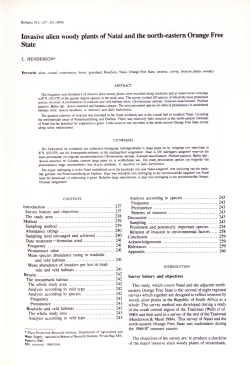 Invasive alien woody plants of Natal and the north
