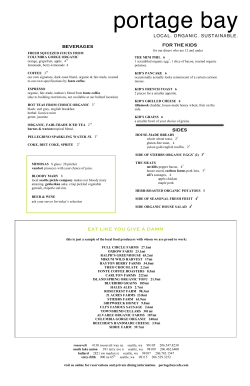 LOCAL. ORGANIC. SUSTAINABLE. BEVERAGES EAT LIKE YOU