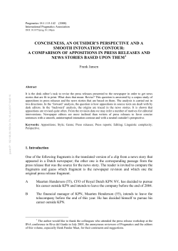 Appositions in press releases and the resulting articles
