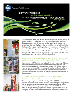 Data Sheet : HP HDPE Reinforced Banner