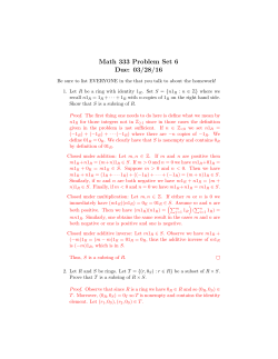 Math 333 Problem Set 6 Due: 03/28/16