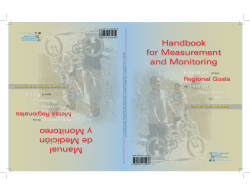 Handbook for Measurement and Monitoring. Indicators of