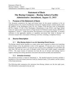 Statement of Basis - Puget Sound Clean Air Agency