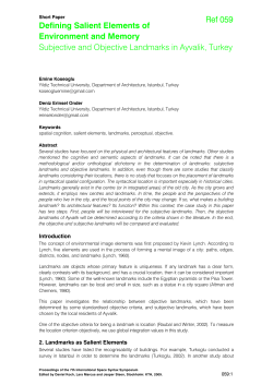 Defining Salient Elements of Environment and Memory