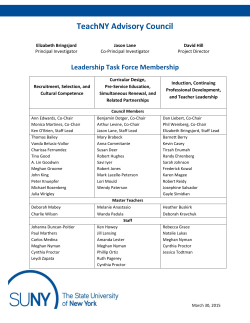 TeachNY Advisory Council