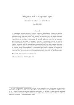 Delegation with a Reciprocal Agent