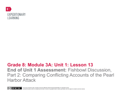 Grade 8: Module 3A: Unit 1