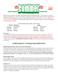 SUMMER SCHOOL FLIER 2016.indd