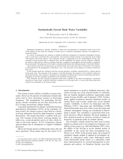 Stochastically Forced Mode Water Variability