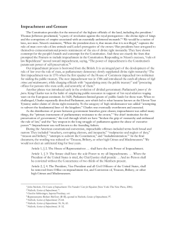 Impeachment and Censure - Orchestrating the Instruments of Power