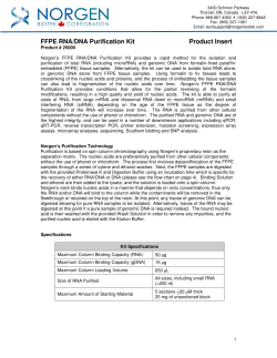 FFPE RNA/DNA Purification Kit Product Insert