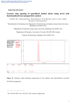 Greener ring opening of epoxidized methyl oleate using novel acid