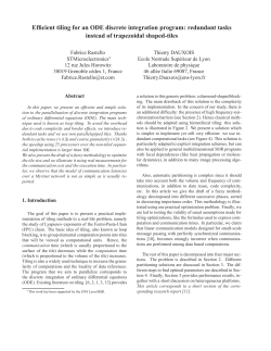 Efficient tiling for an ODE discrete integration program: redundant