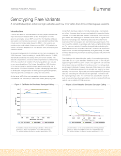 Genotyping Rare Variants