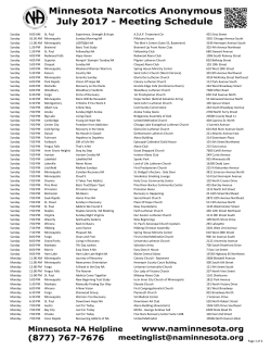 Minnesota Regional Meeting List