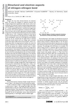 Structural and electron aspects of nitrogen&ndash;nitrogen bond
