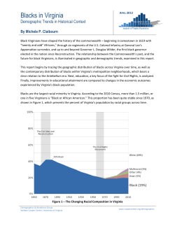 Blacks in Virginia - Weldon Cooper Center for Public Service