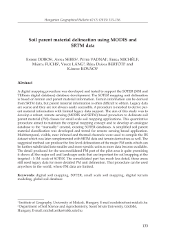 Soil parent material delineation using MODIS and SRTM data