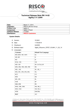 Technical Release Note RN 14-02 Agility 3 V 3.84H